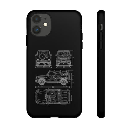 "Wagon Blueprint" Premium Quality Phone Case