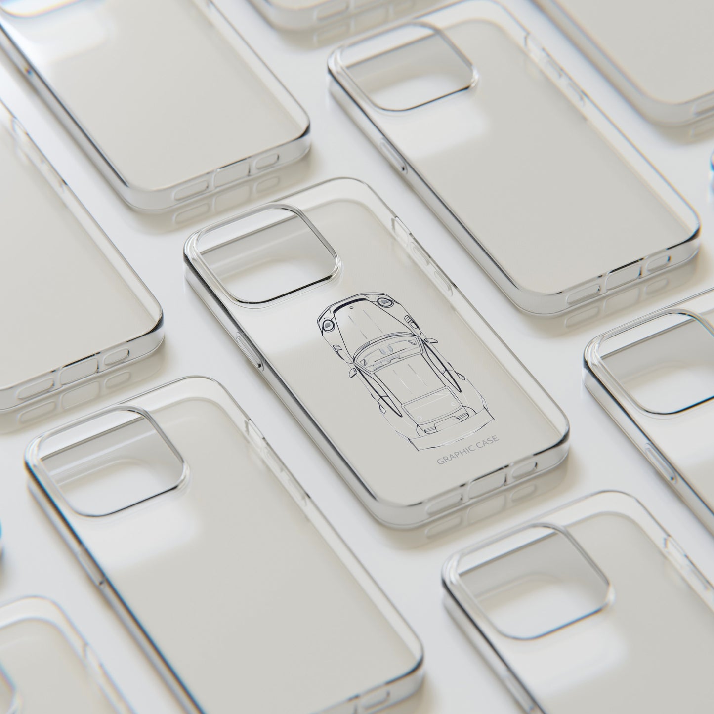 "Car Blueprint" High Quality Phone Case