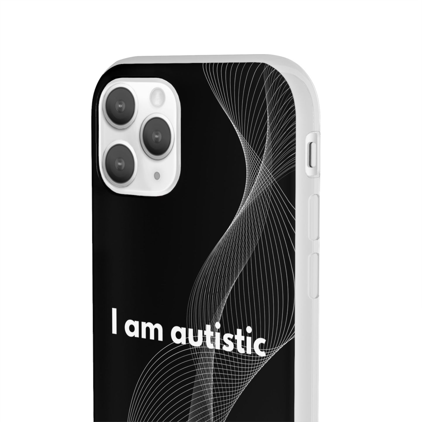 "I am autistic -black version" High Quality Phone Case