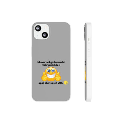 "lch war seit gestern nicht mehr glücklich" High Quality Phone Case