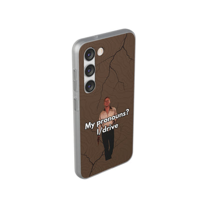 "My pronouns? I/drive" High Quality Phone Case