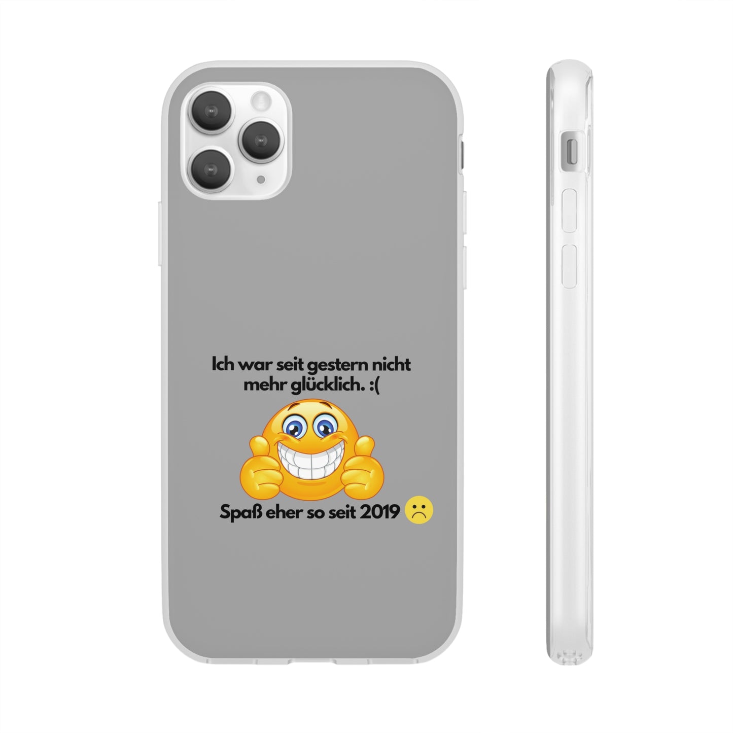 "lch war seit gestern nicht mehr glücklich" High Quality Phone Case