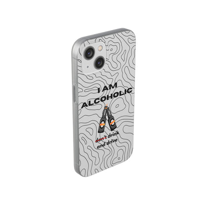 "I am alcoholic" High Quality Phone Case