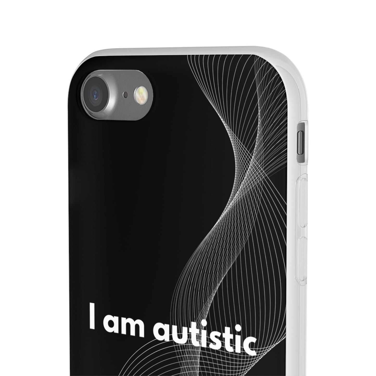 "I am autistic -black version" High Quality Phone Case