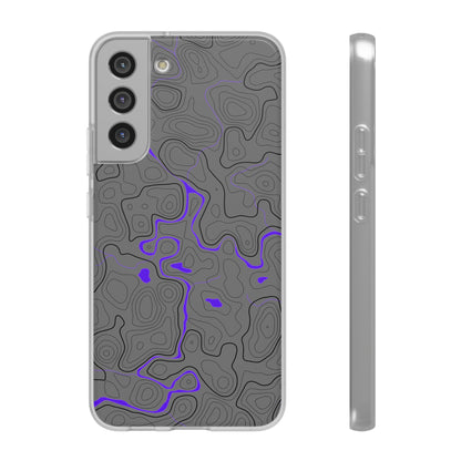 "Black Purple Topography" High Quality Phone Case