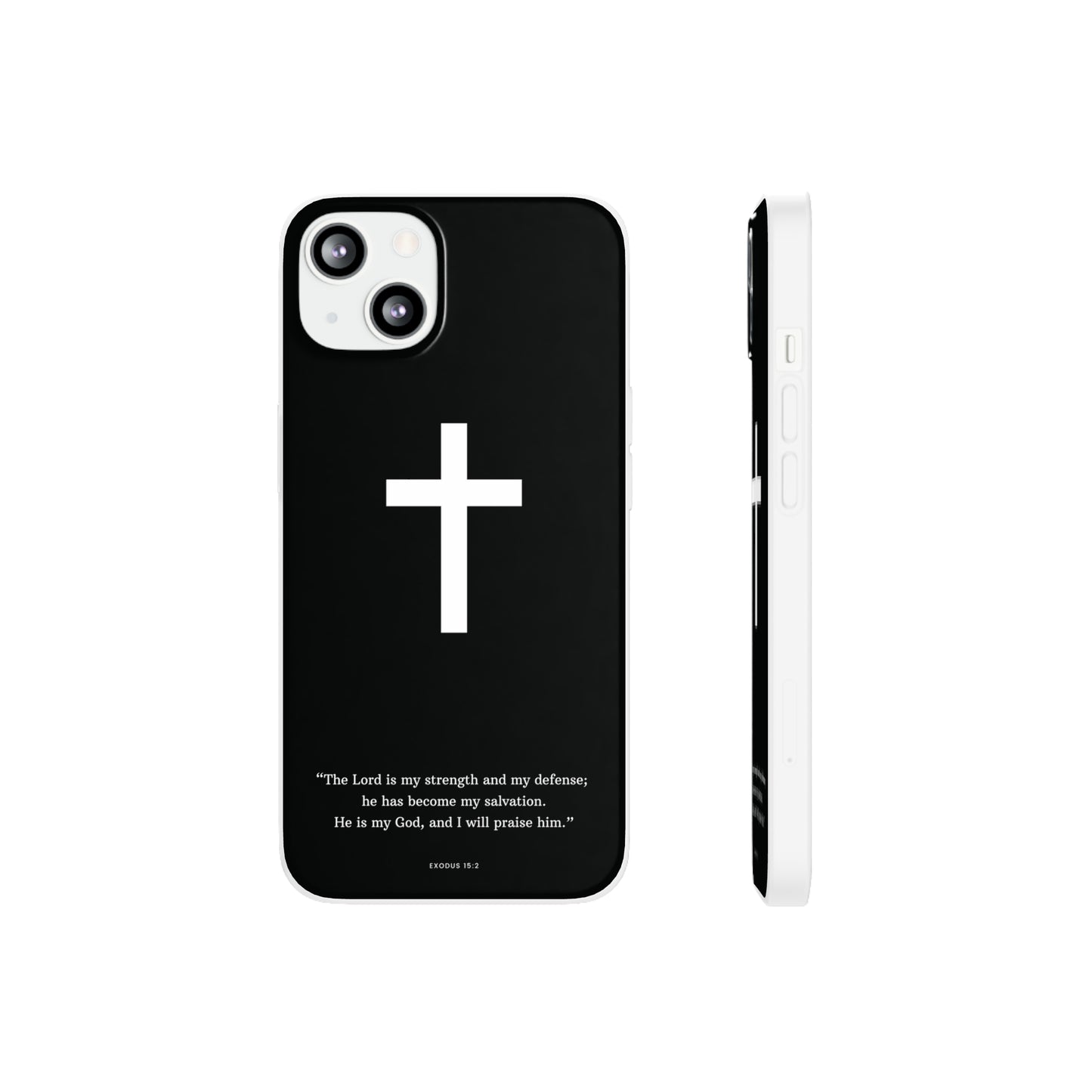 "Exodus 15:2 black edition" High Quality Phone Case