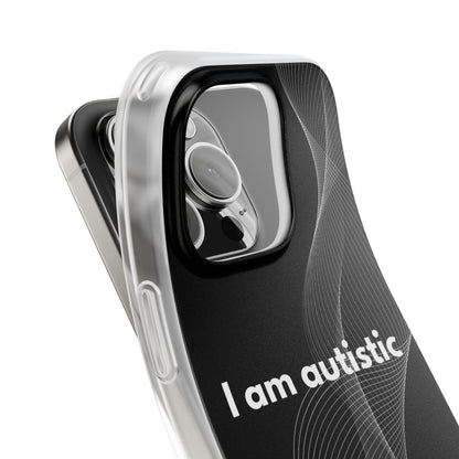 "I am autistic -black version" High Quality Phone Case