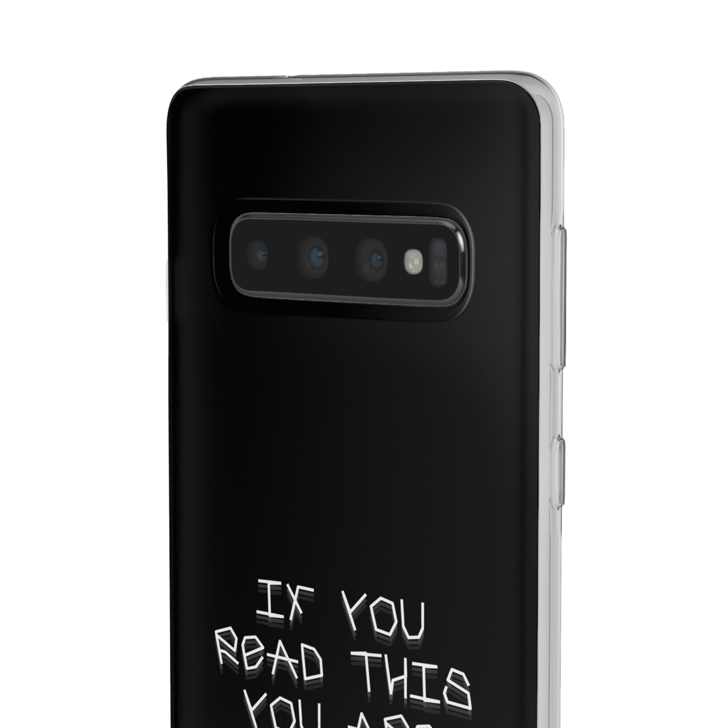 "If you read this you are stupid :)" High Quality Phone Case