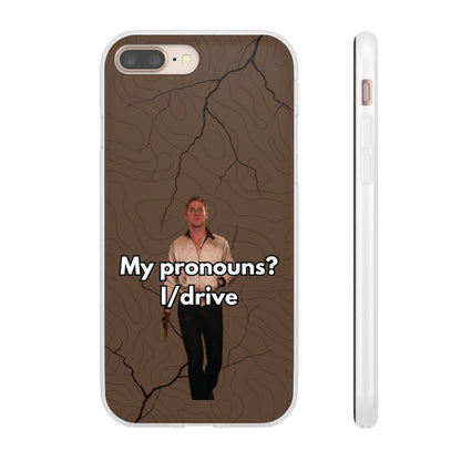 "My pronouns? I/drive" High Quality Phone Case