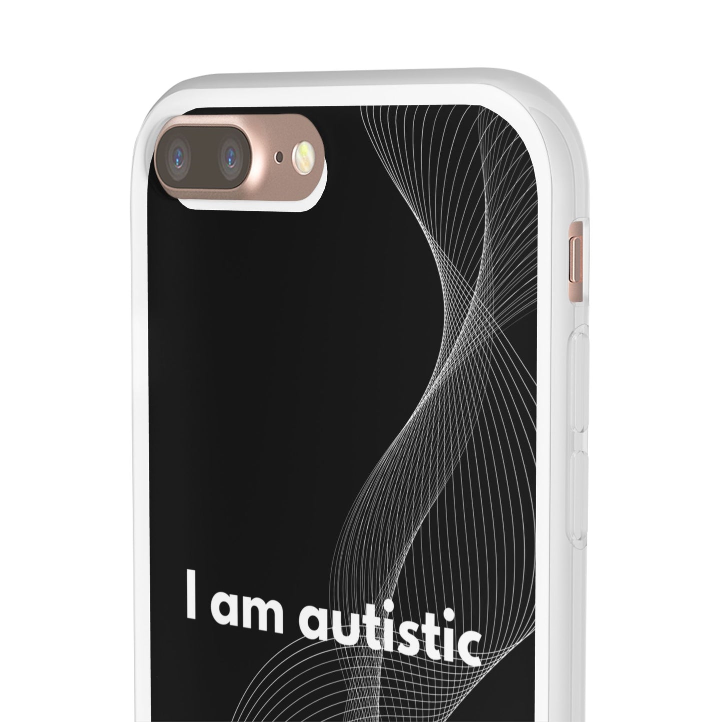 "I am autistic -black version" High Quality Phone Case