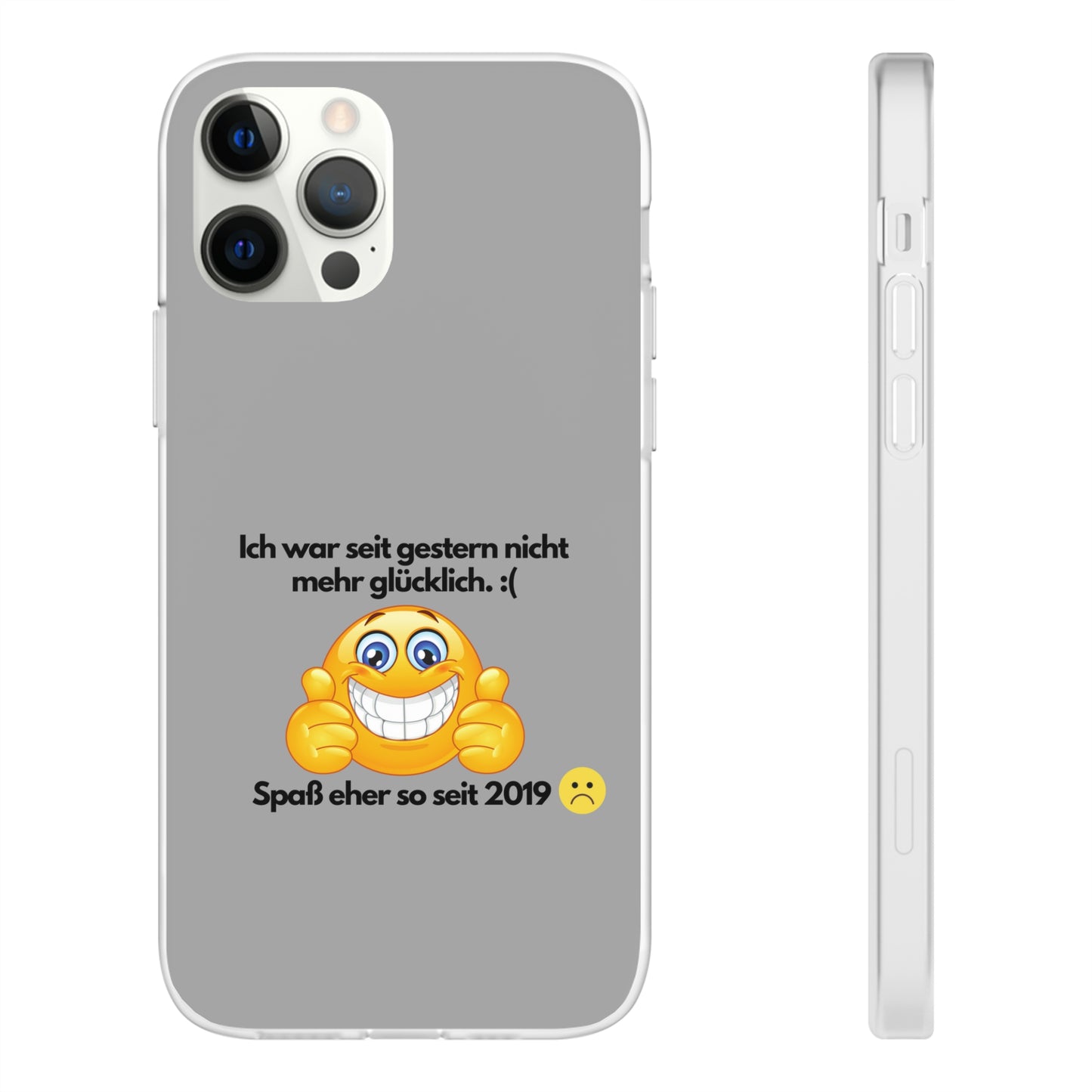 "lch war seit gestern nicht mehr glücklich" High Quality Phone Case