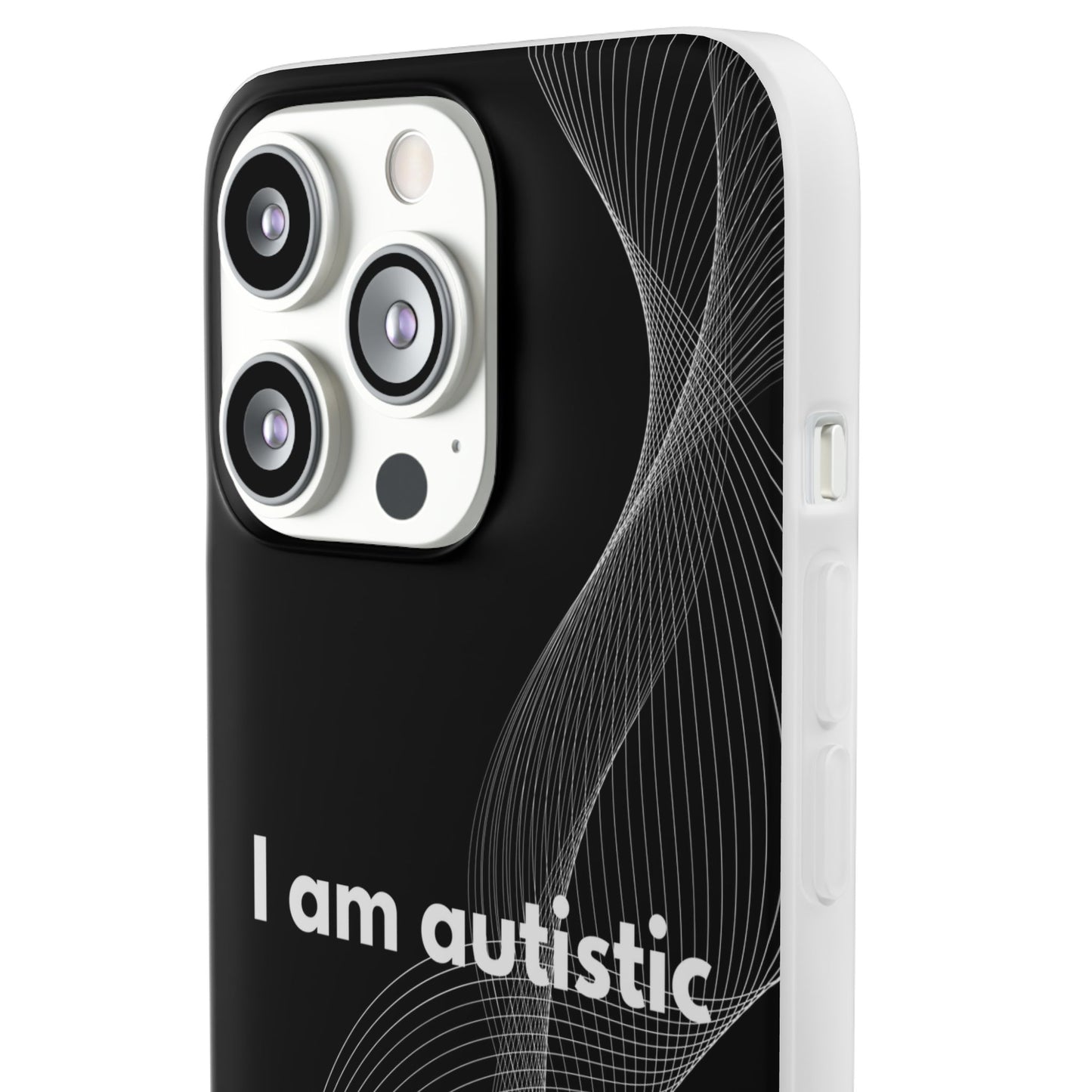 "I am autistic -black version" High Quality Phone Case