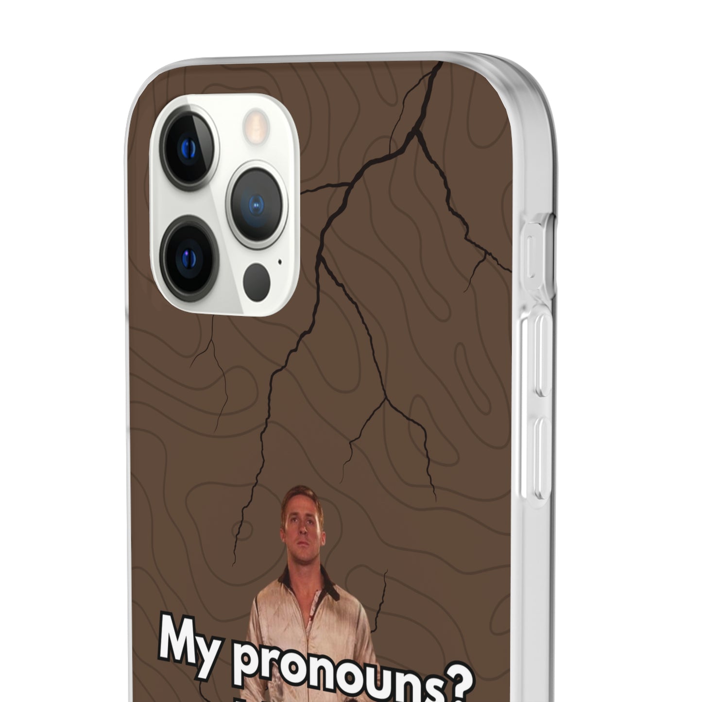 "My pronouns? I/drive" High Quality Phone Case