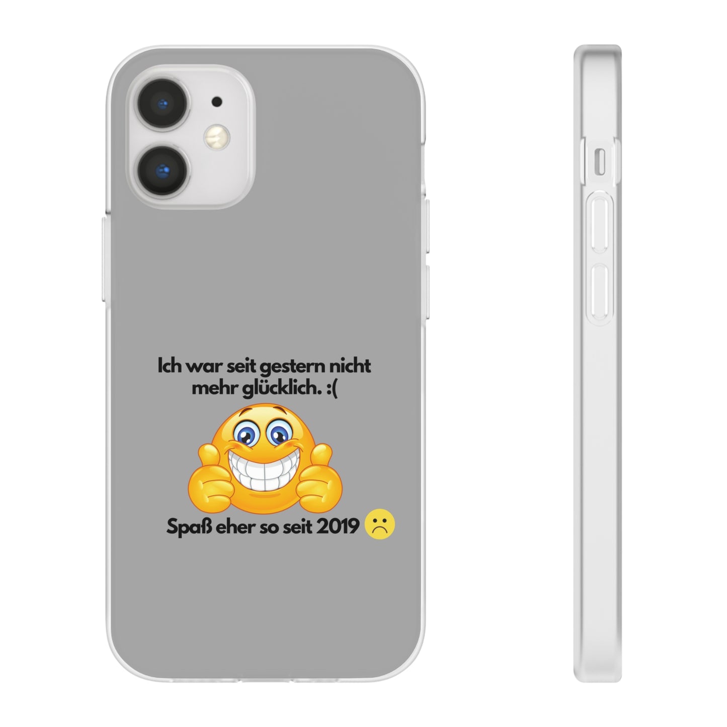 "lch war seit gestern nicht mehr glücklich" High Quality Phone Case