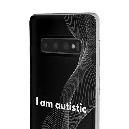 "I am autistic -black version" High Quality Phone Case