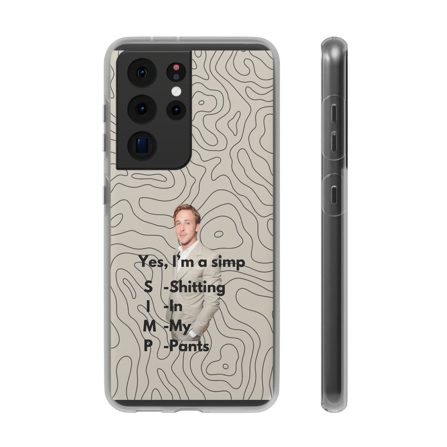 "Yes, I'm a simp" High Quality Phone Case