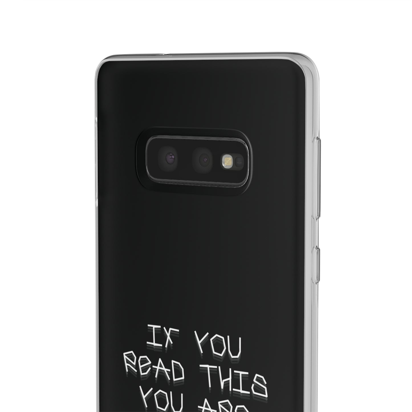 "If you read this you are stupid :)" High Quality Phone Case