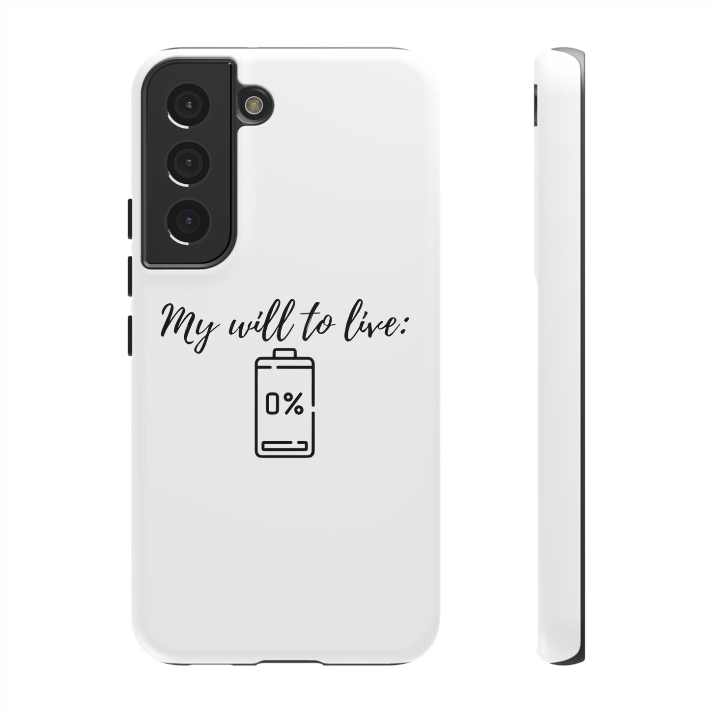 "My will to live: 0%" Premium Quality Phone Case