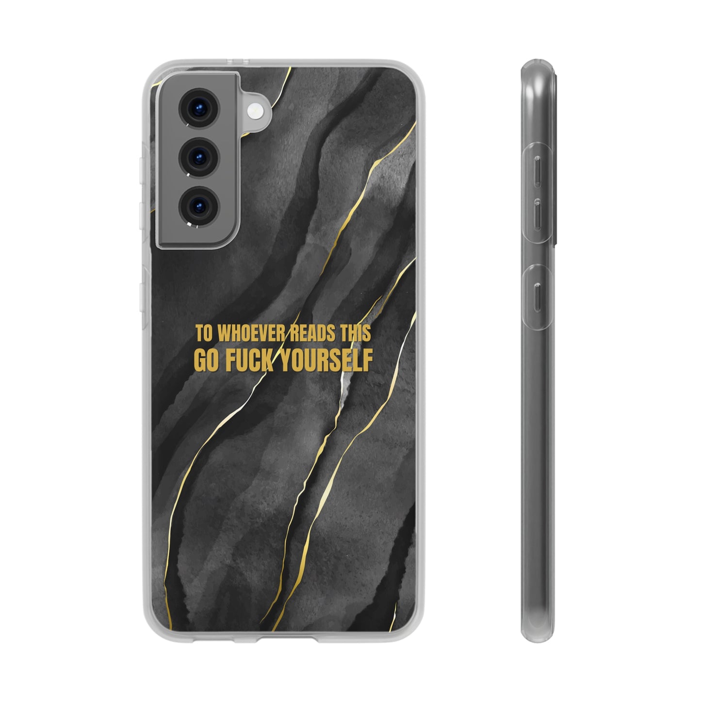 "to whoever reads this, go fuck yourself" High Quality Phone Case