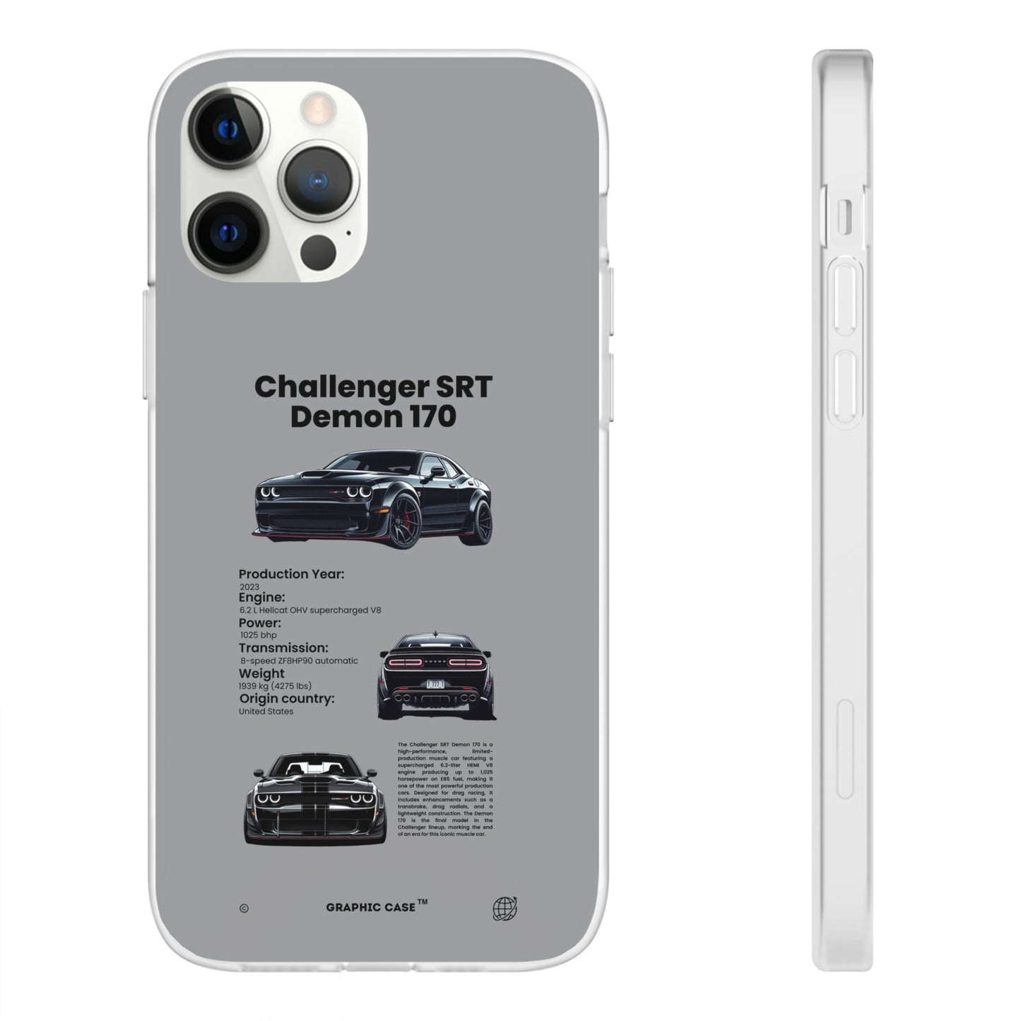 "Challenger SRT Demon 170" High Quality Phone Case