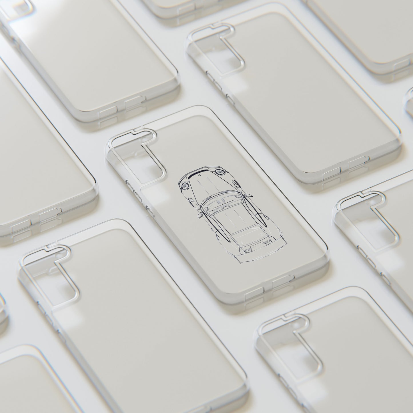 "Car Blueprint" High Quality Phone Case