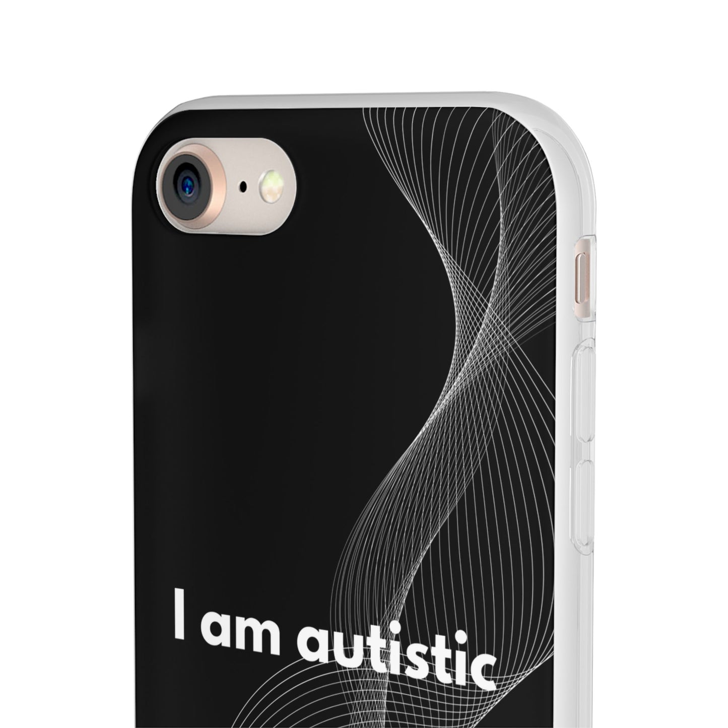 "I am autistic -black version" High Quality Phone Case