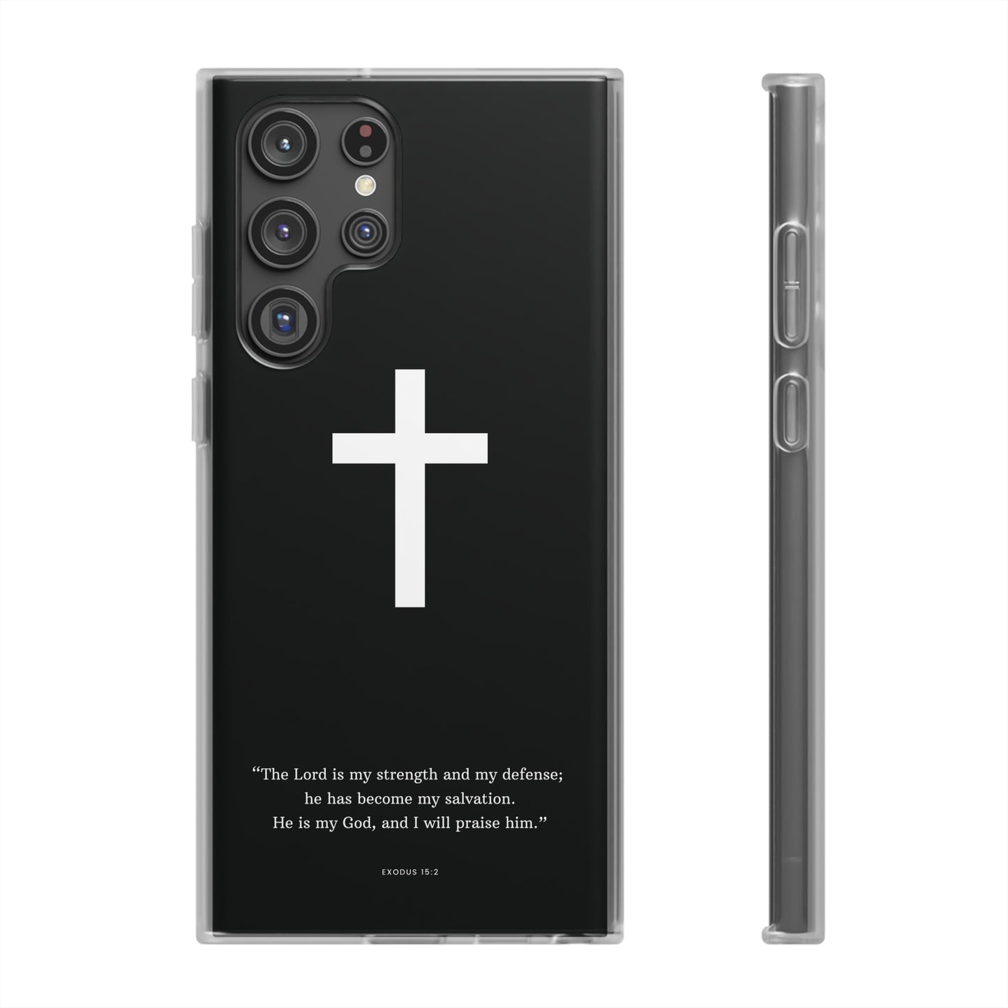 "Exodus 15:2 black edition" High Quality Phone Case