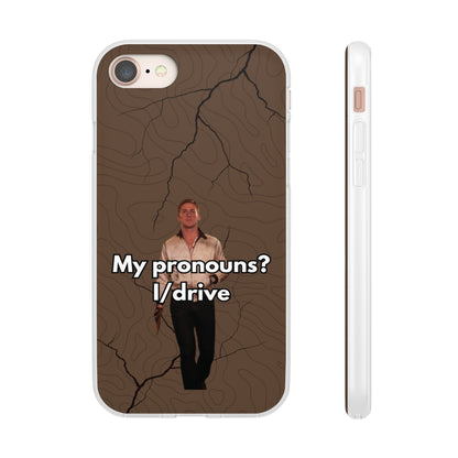 "My pronouns? I/drive" High Quality Phone Case