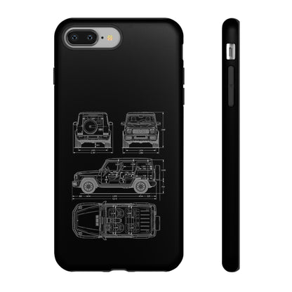 "Wagon Blueprint" Premium Quality Phone Case