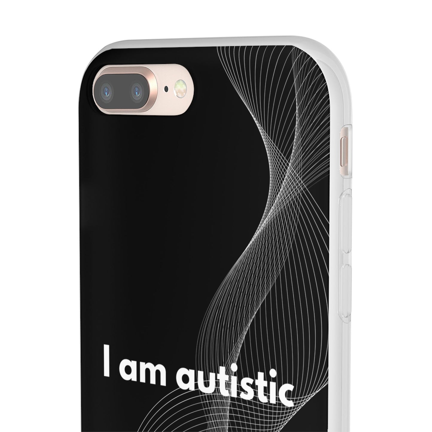 "I am autistic -black version" High Quality Phone Case