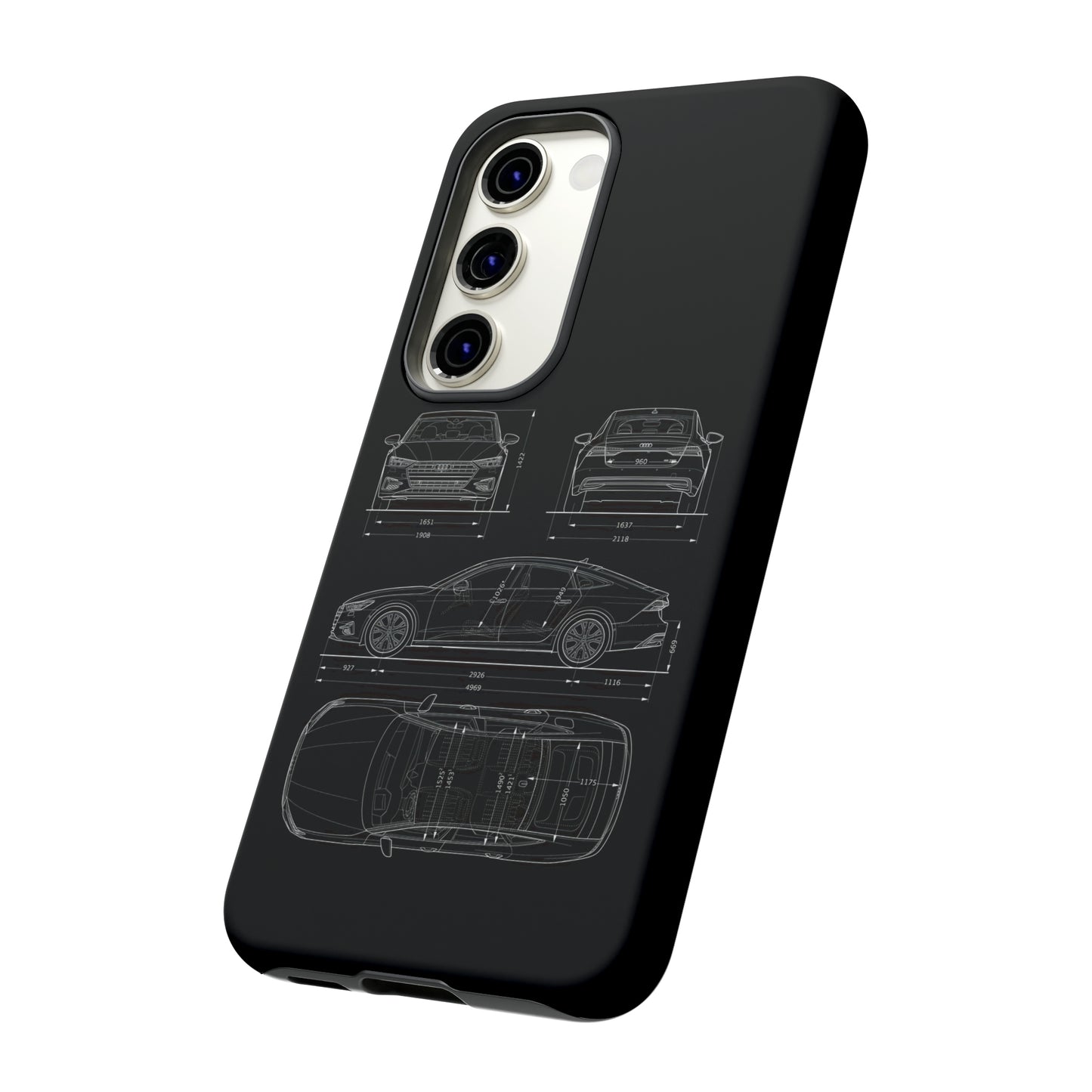 "Car Blueprint RS7" Premium Quality Phone Case