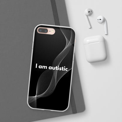 "I am autistic -black version" High Quality Phone Case