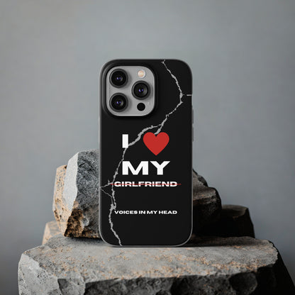 "I love my voices in my head" High Quality Phone Case