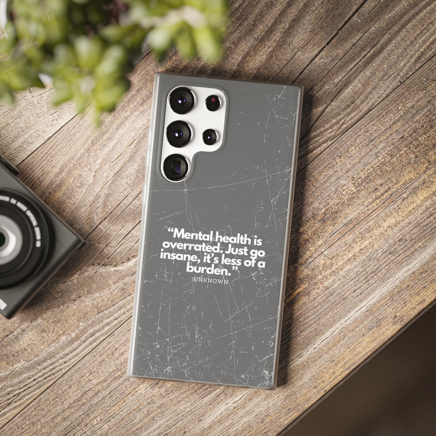 "Mental health is overrated" High Quality Phone Case