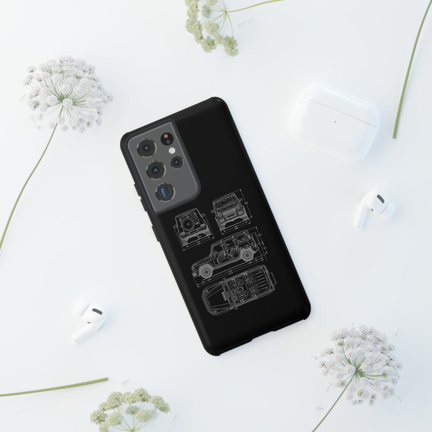 "Wagon Blueprint" Premium Quality Phone Case