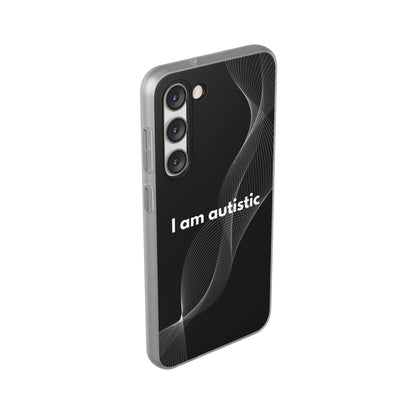 "I am autistic -black version" High Quality Phone Case