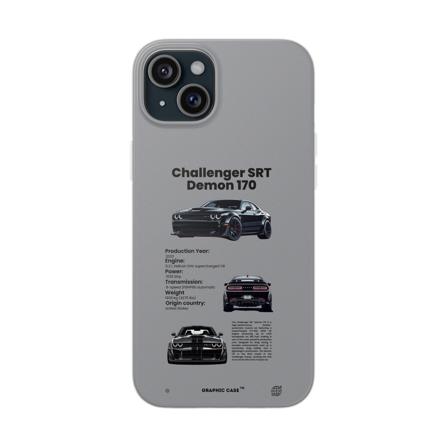 "Challenger SRT Demon 170" High Quality Phone Case