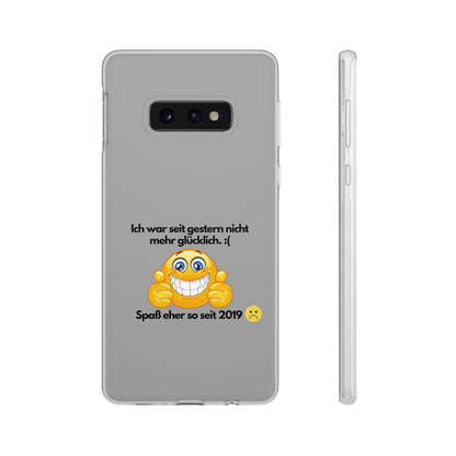 "lch war seit gestern nicht mehr glücklich" High Quality Phone Case