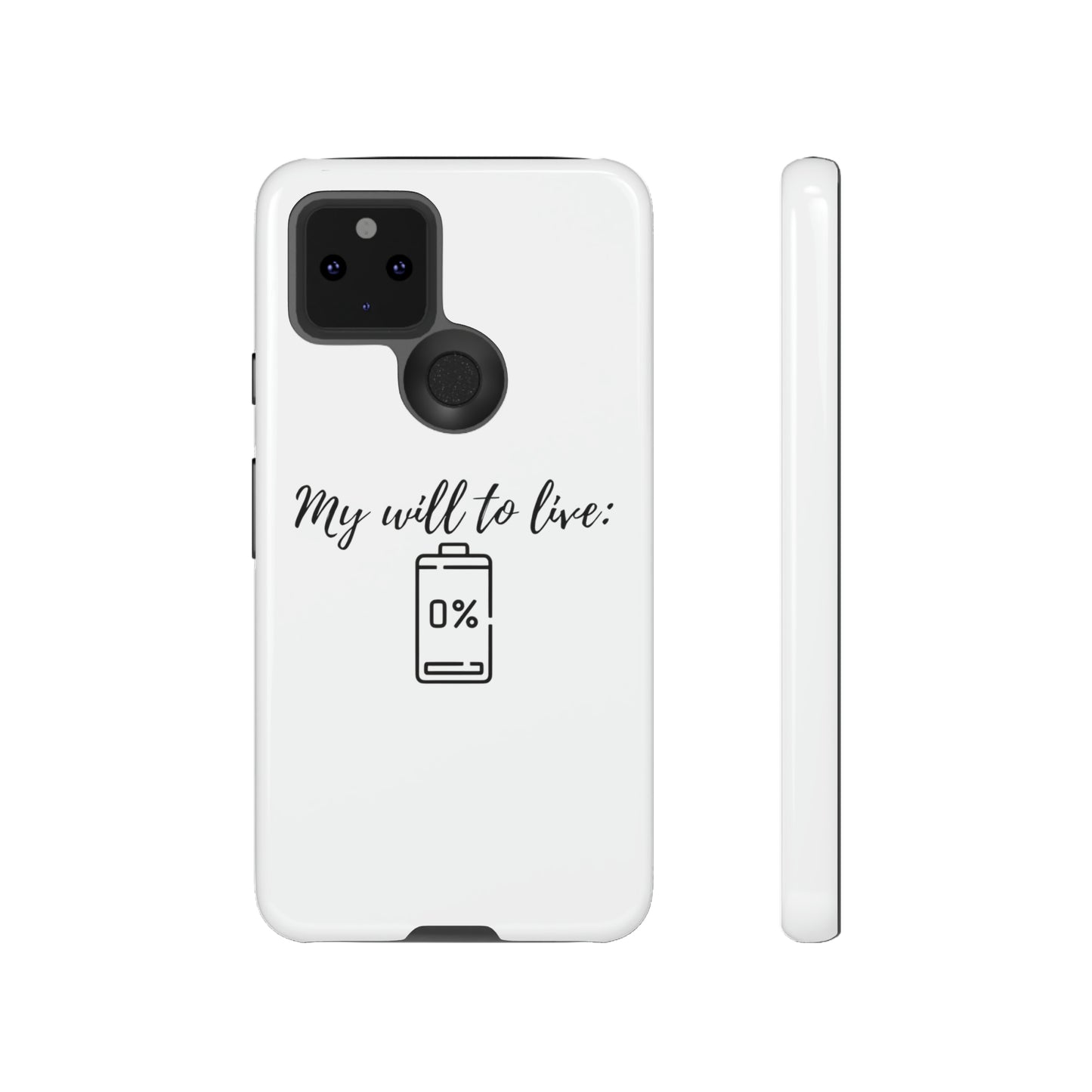 "My will to live: 0%" Premium Quality Phone Case