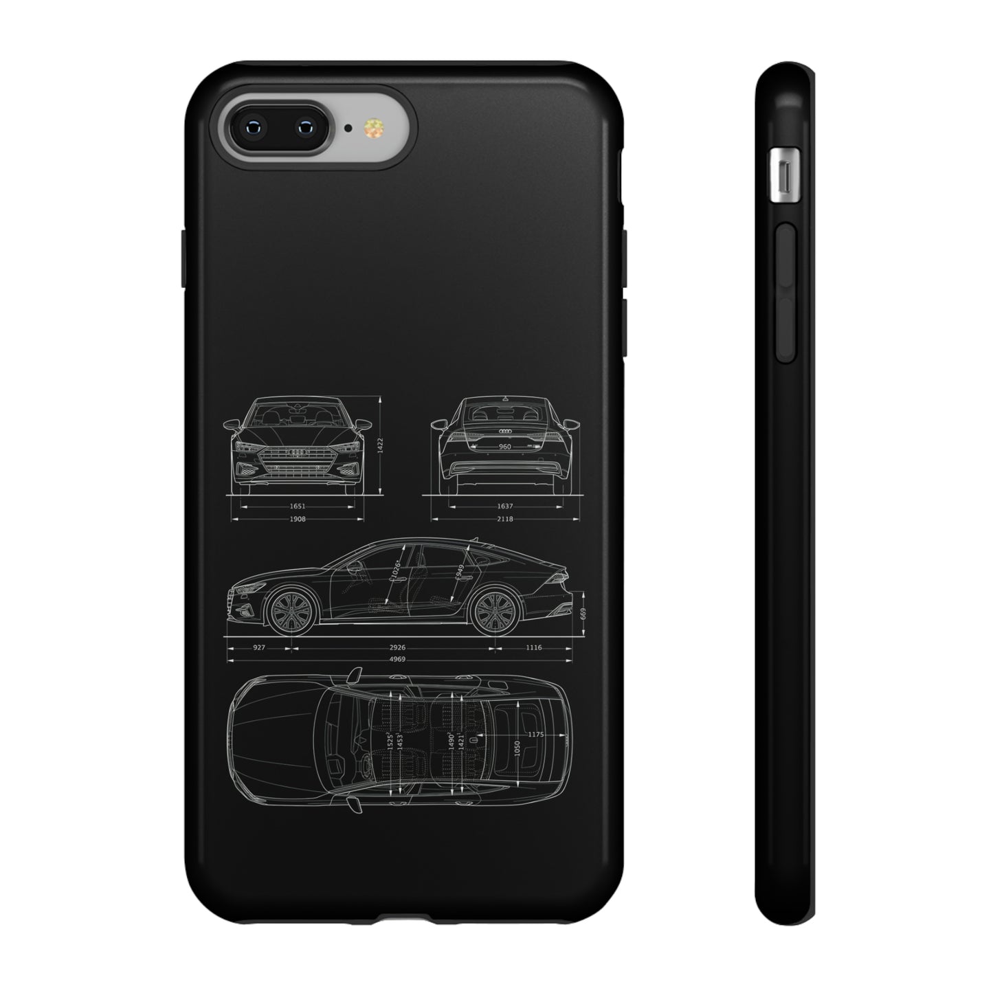 "Car Blueprint RS7" Premium Quality Phone Case