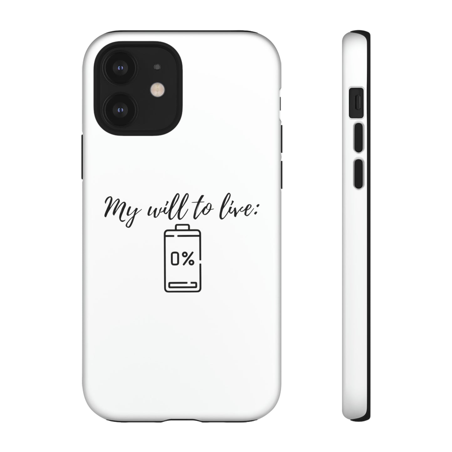 "My will to live: 0%" Premium Quality Phone Case