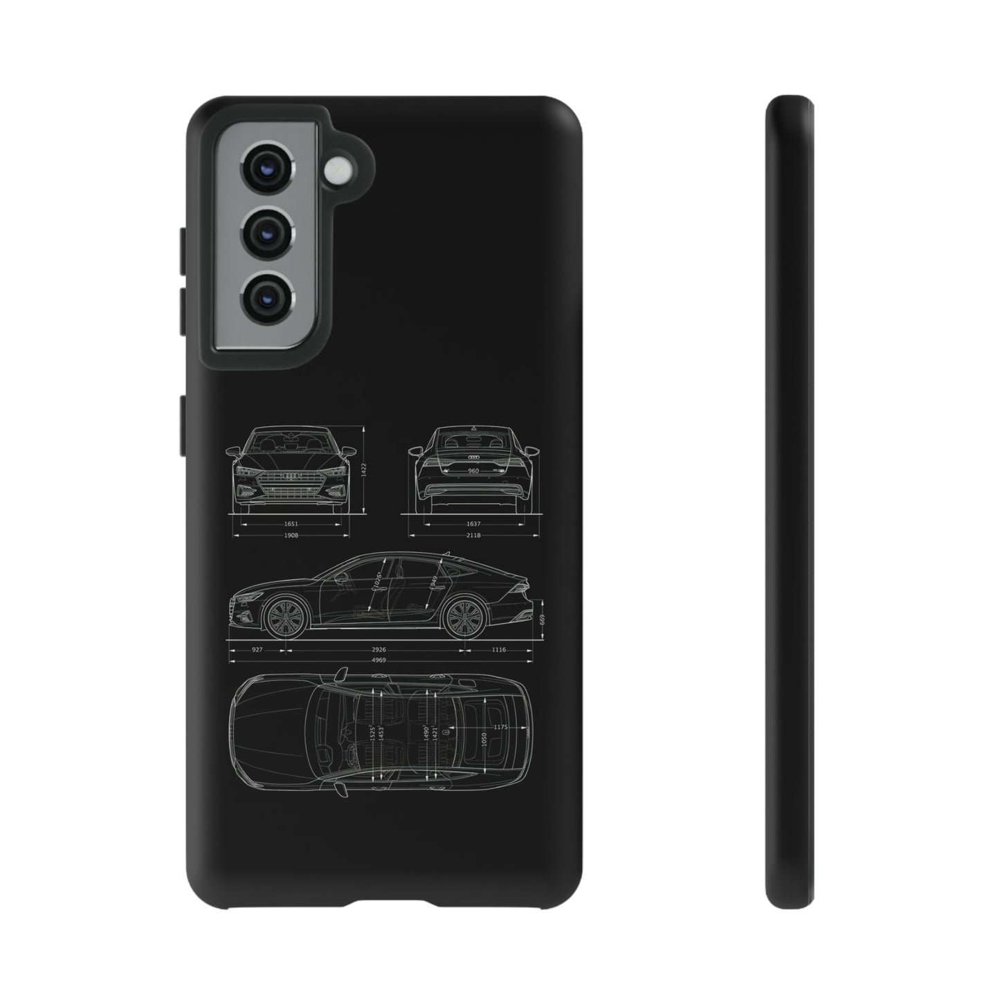 "Car Blueprint RS7" Premium Quality Phone Case