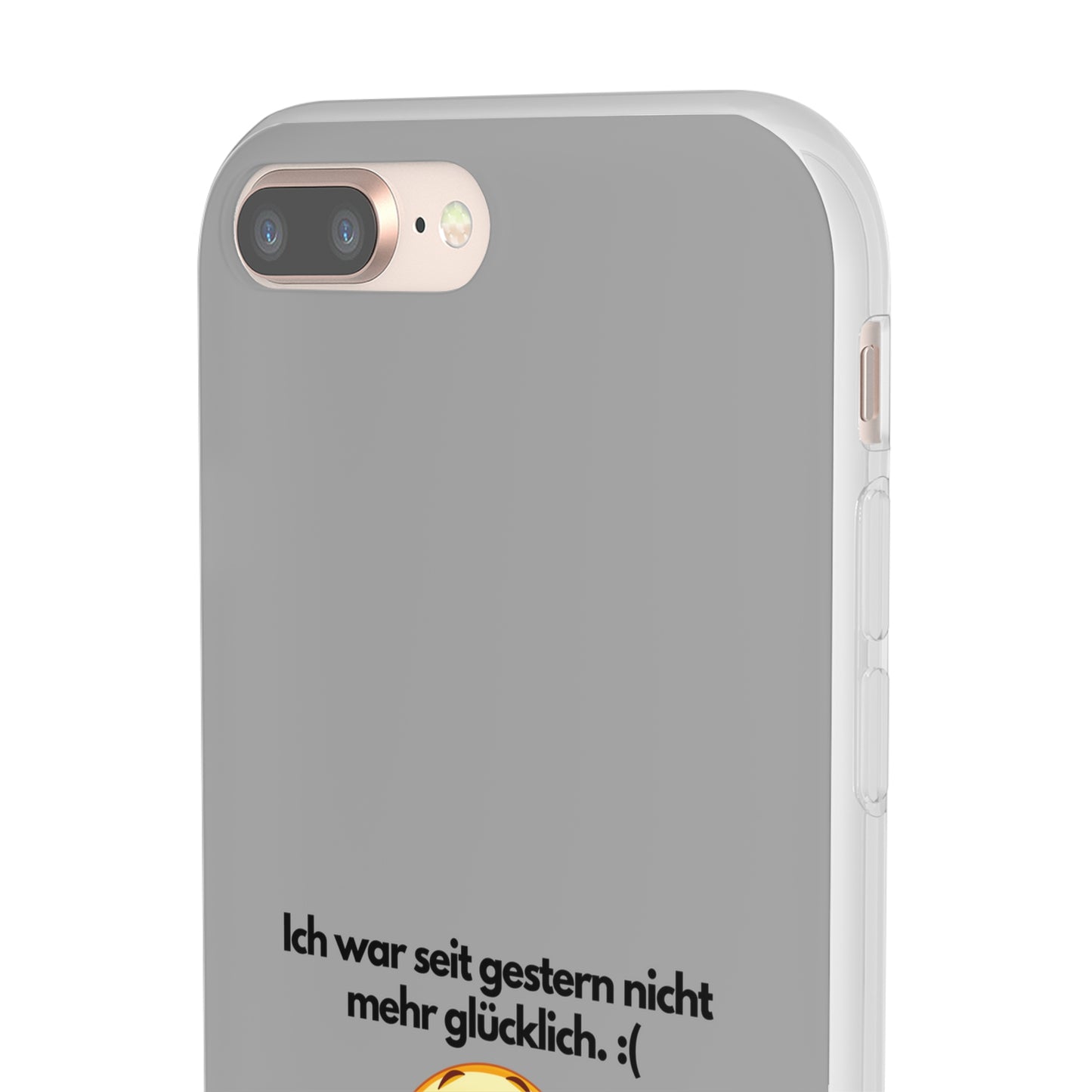 "lch war seit gestern nicht mehr glücklich" High Quality Phone Case