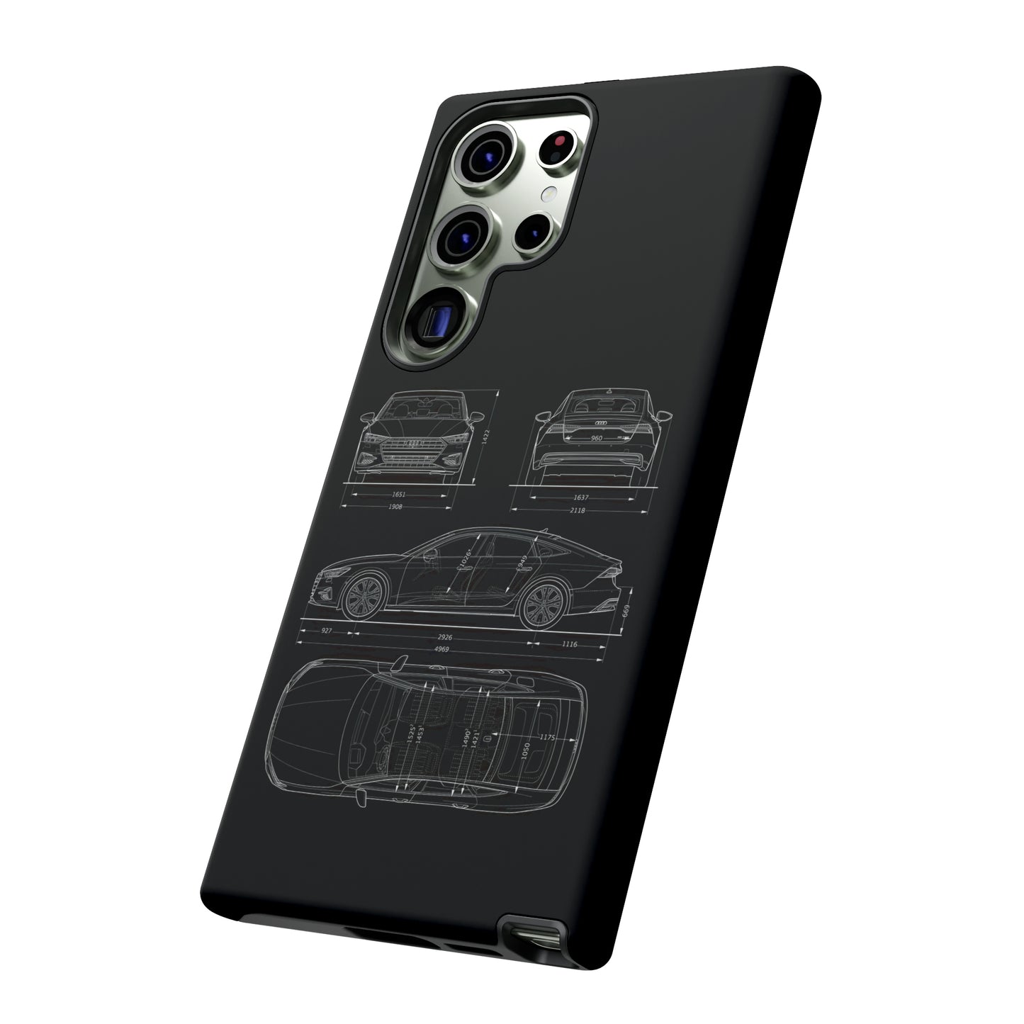 "Car Blueprint RS7" Premium Quality Phone Case