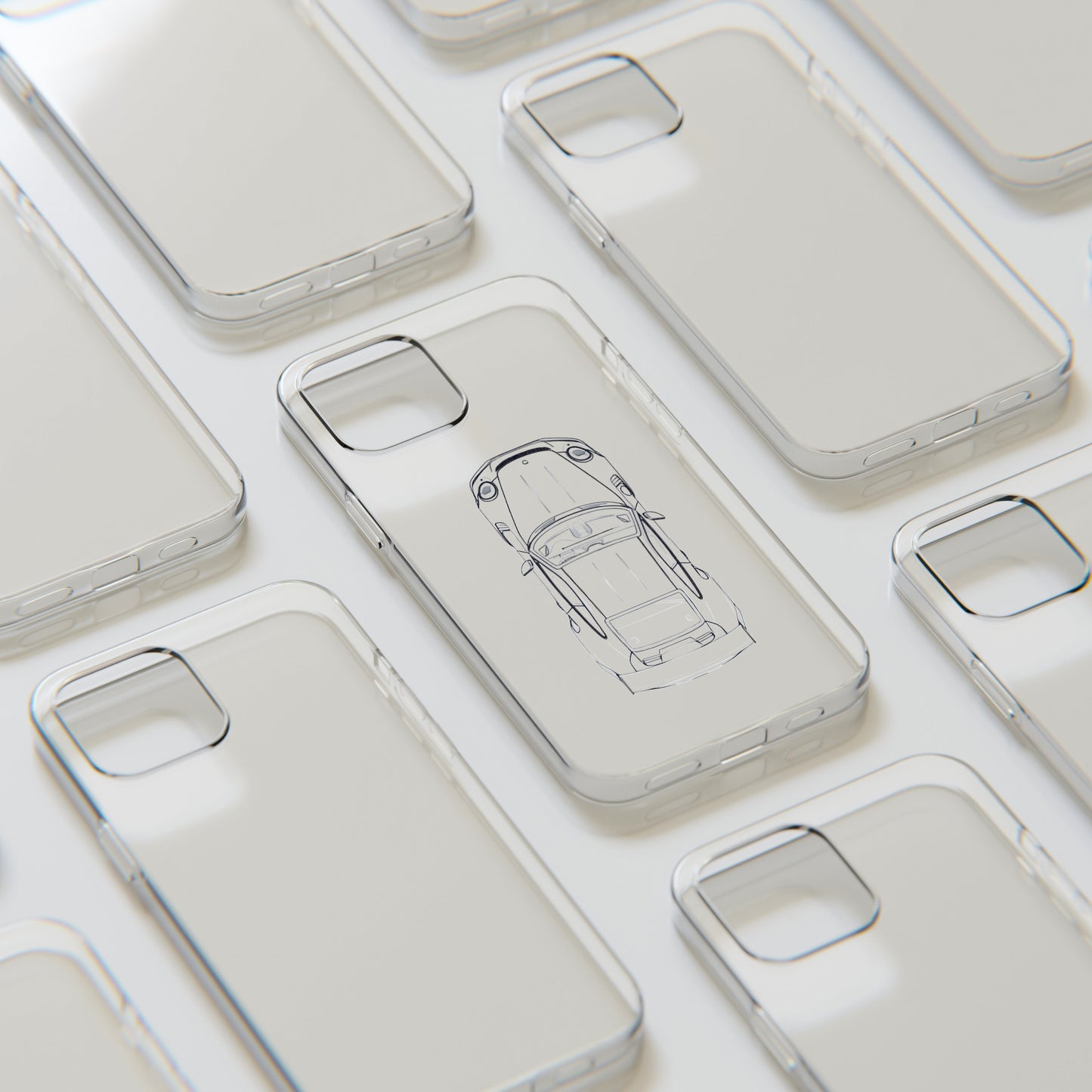 "Car Blueprint" High Quality Phone Case