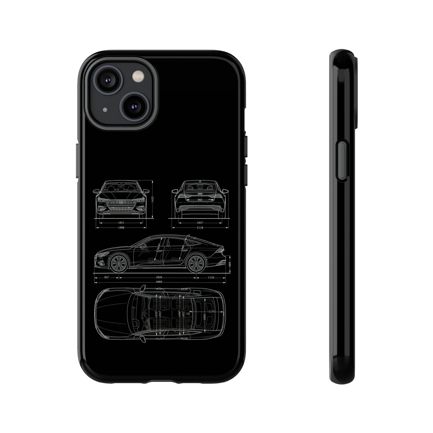 "Car Blueprint RS7" Premium Quality Phone Case