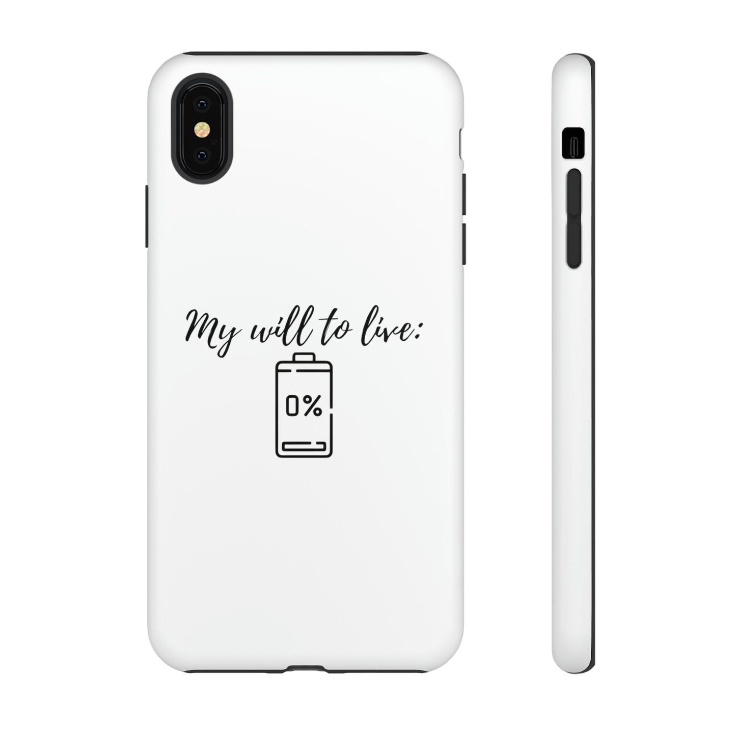 "My will to live: 0%" Premium Quality Phone Case