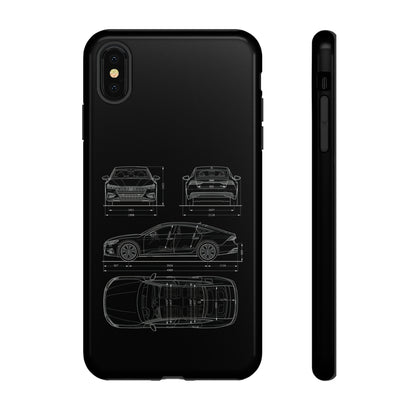 "Car Blueprint RS7" Premium Quality Phone Case