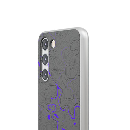 "Black Purple Topography" High Quality Phone Case