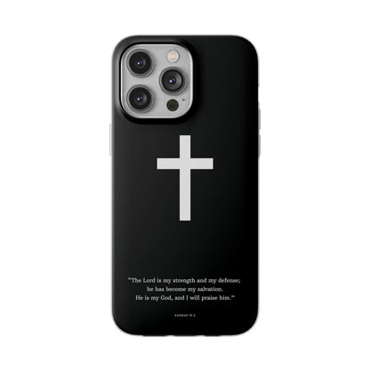 "Exodus 15:2 black edition" High Quality Phone Case